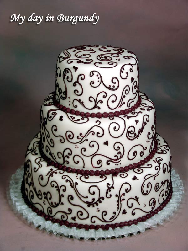 Burgundy Wedding Cake Images