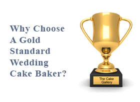 Every Gold Standard wedding cake baker, like The Cake Gallery, has incredible quality and customer service standards
